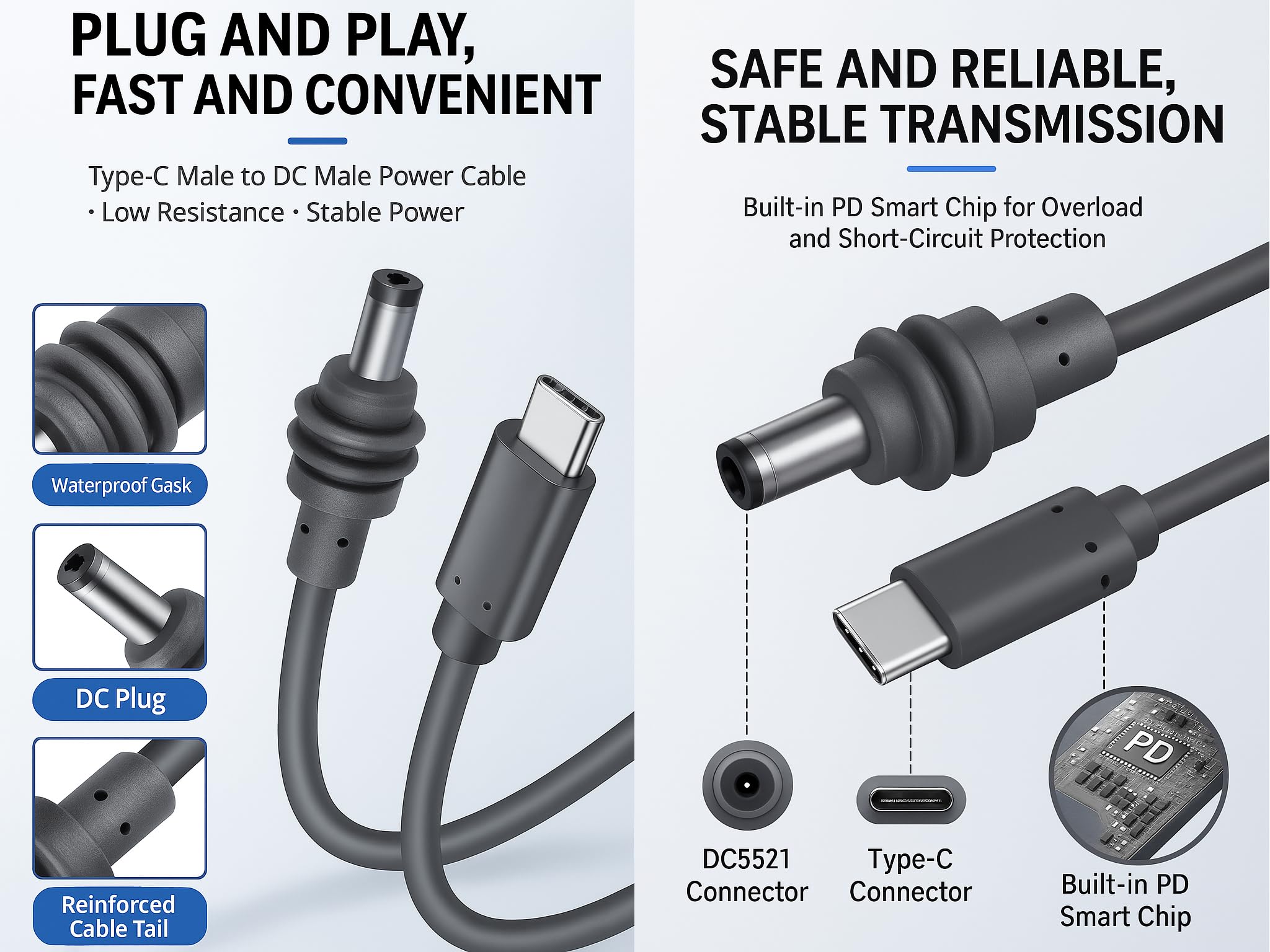 100W USB C caricabatteria da auto adattatore per kit Starlink Mini, alimentazione PD cavo accendisigari DC da 12V 24V per Starlink Mini Dish USB A per la ricarica del telefono
