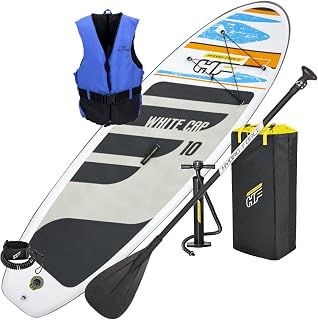 10ft Inflatable Stand Up Paddle Board 4.75" Hydro Force White Cap SUP Set