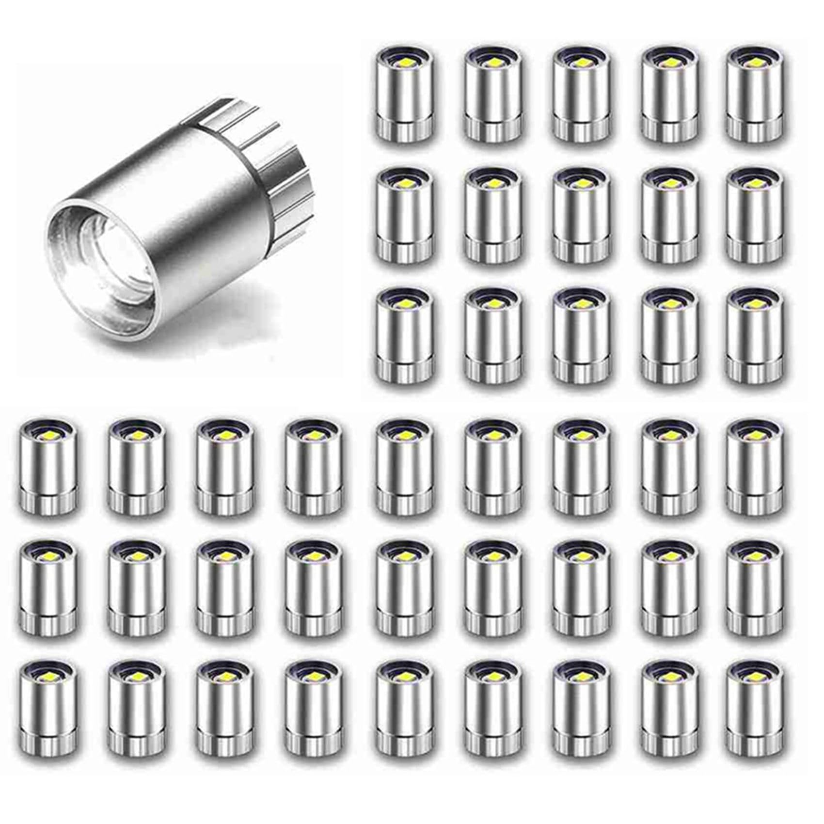 Vjsujehgy 72Pcs Miniature Lights for Dollhouse,Miniature LED Lights for Handcraft,Mini Spot Lights Battery Operated(Cold White)