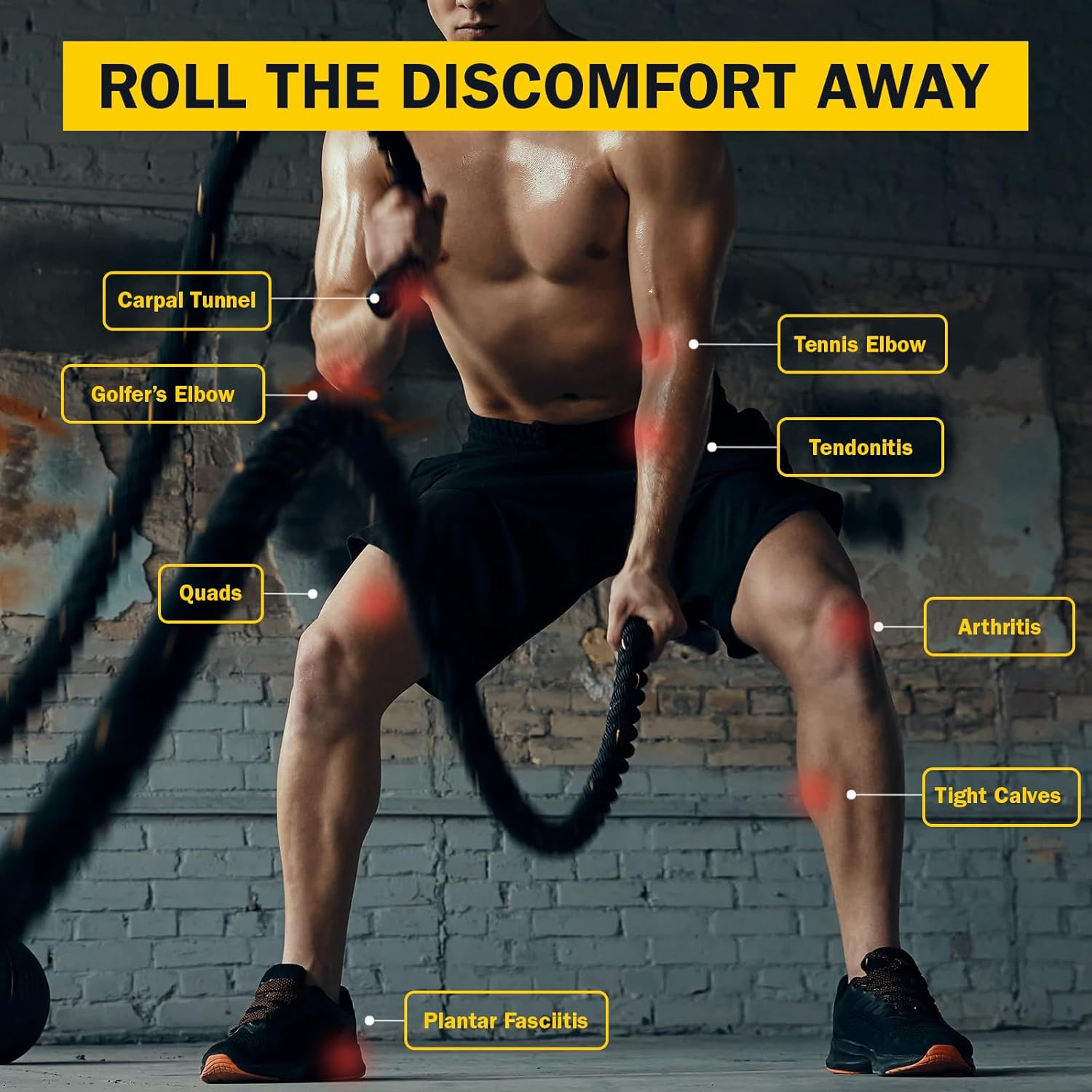 Rolflex The Massage Combo – 3-in-1 Roller for Muscles Deep Tissue with Firm Knobble, Contoured Muscle & Medium Oval Foam – Portable & Easy to Use Arm Massager & Leg Roller