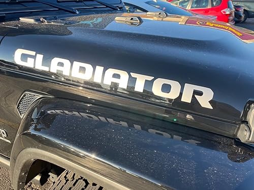 Miniatura 4 de Decal Mods Calcomanía Gráfica para Capó GladiatorAdhesivo para Jeep WranglerGladiator JLJT (2019-2024) Blanco Mate CWM (Juego de 2)  SJ4T8