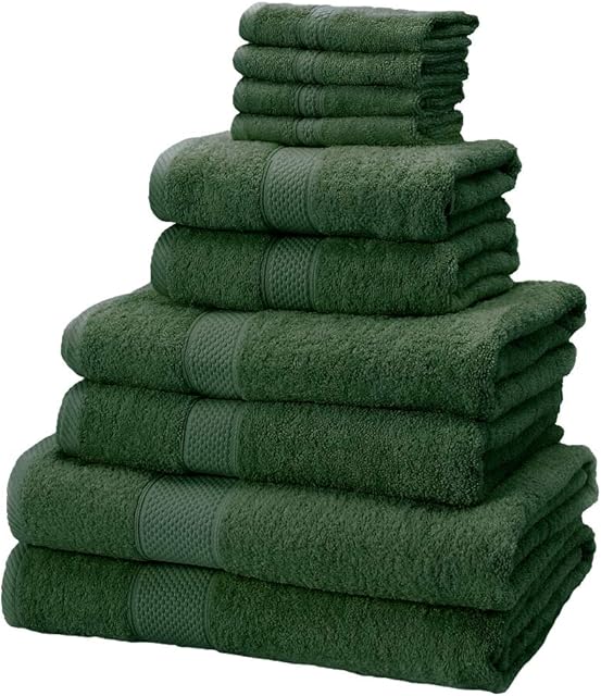 Linens Limited 100% Turkish Cotton 500gsm 10 Piece Towel Bale, Forest Green