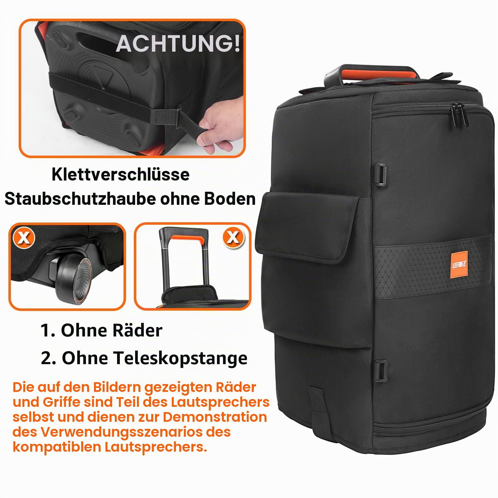 LEFOR·Z Lautsprechertasche kompatibel mit JBL PartyBox 120,Staubschutzhülle für tragbare Lautsprecher,Lautsprecherhülle passend für JBL PartyBox 120 für Reisen im Freien,nur Abdeckung