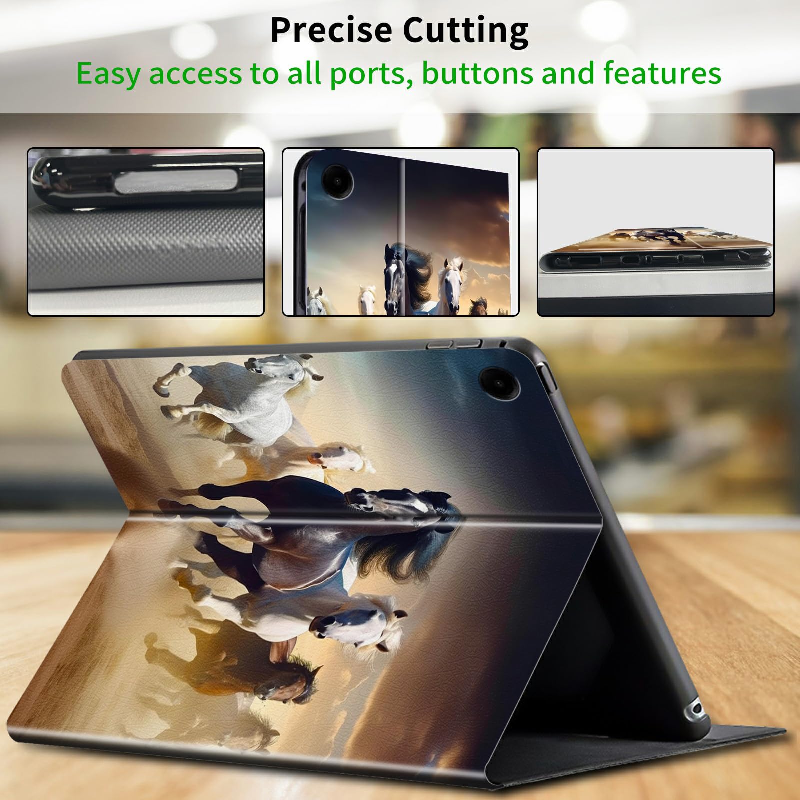 Amazon.com: CGFGHHUY Galaxy Tab A9 Case Lightweight Protective PU