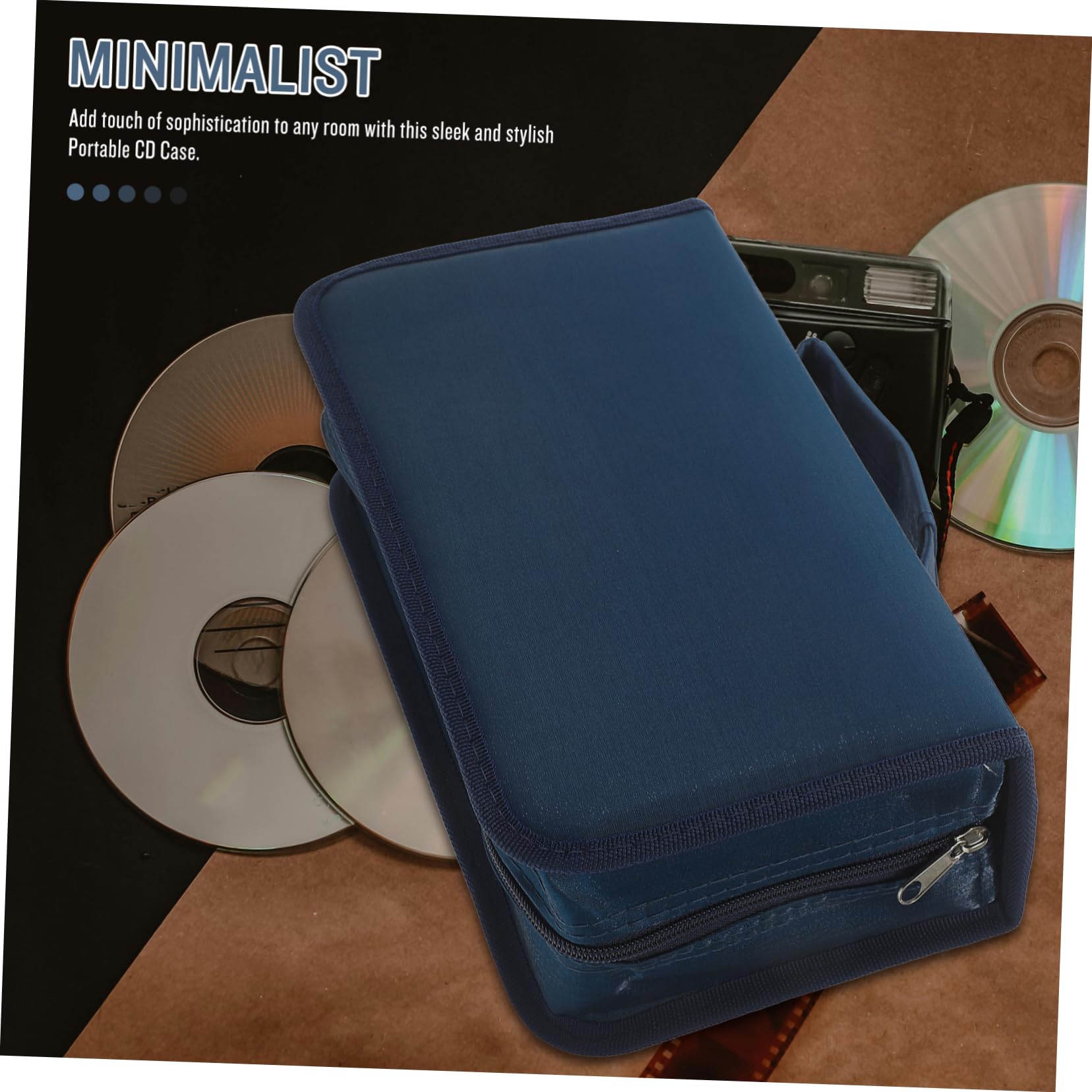 Gatuida 4pezzi Custodia Cd Profonda Posti Porta Dvd e Cd Organizer Compatto Per Auto e Casa Protezione Dischi e Dvd Contro Graffi e Danni Leggera e Facile Da Trasportare