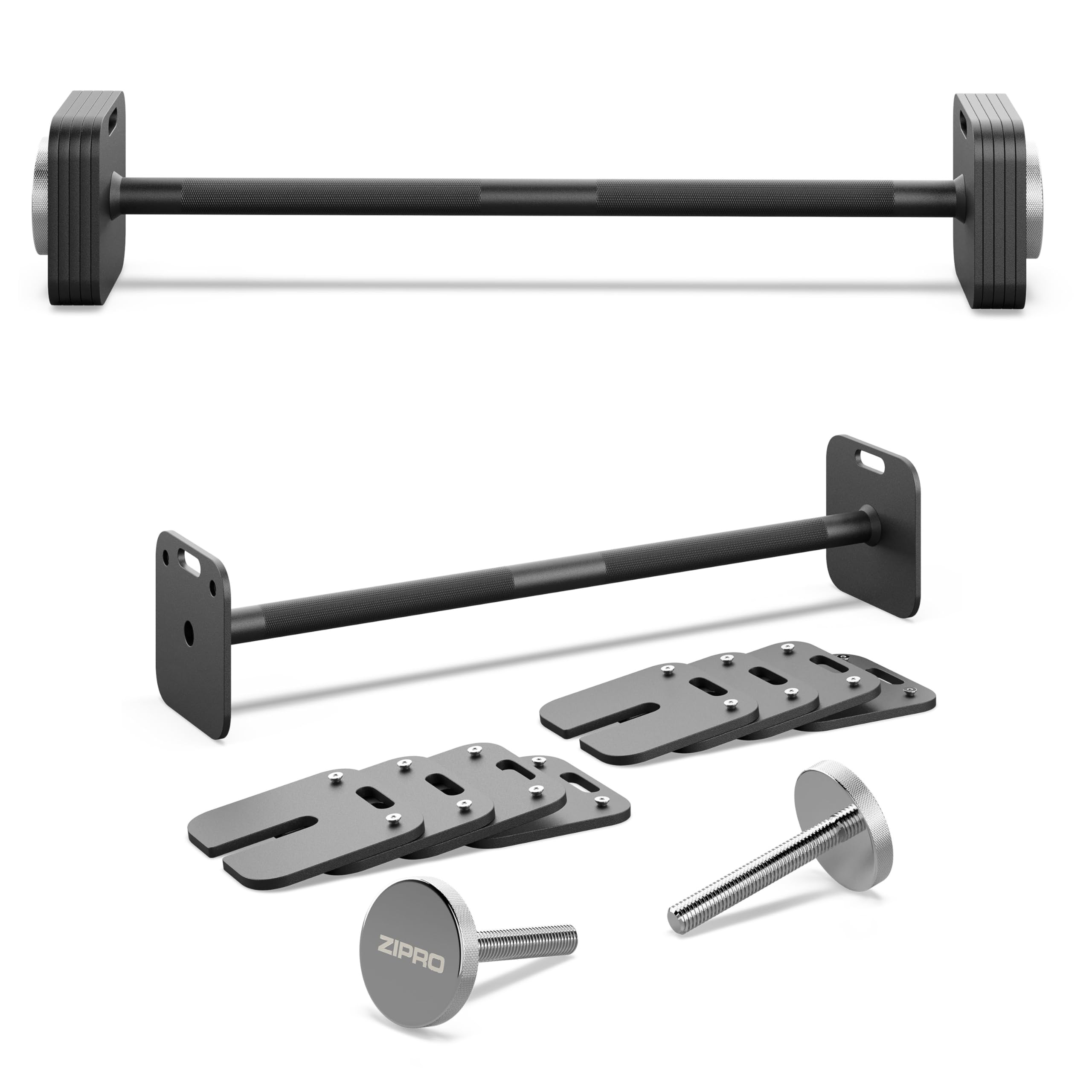 ZIPRO Die Hantelstange SQUARE 26,5 kg Komfortabler geriffelter Grip Krafttraining zu Hause