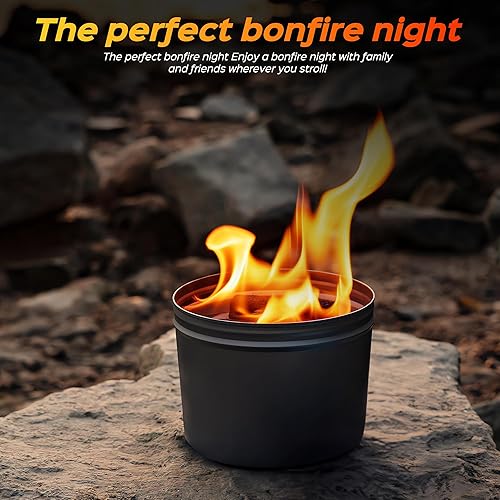 Miniatura 4 de Paquete de 2 fogatas portátiles, pozo de fuego Smores, hoguera al aire libre, 3-5 horas de tiempo de combustión, sin brasas, sin complicaciones,