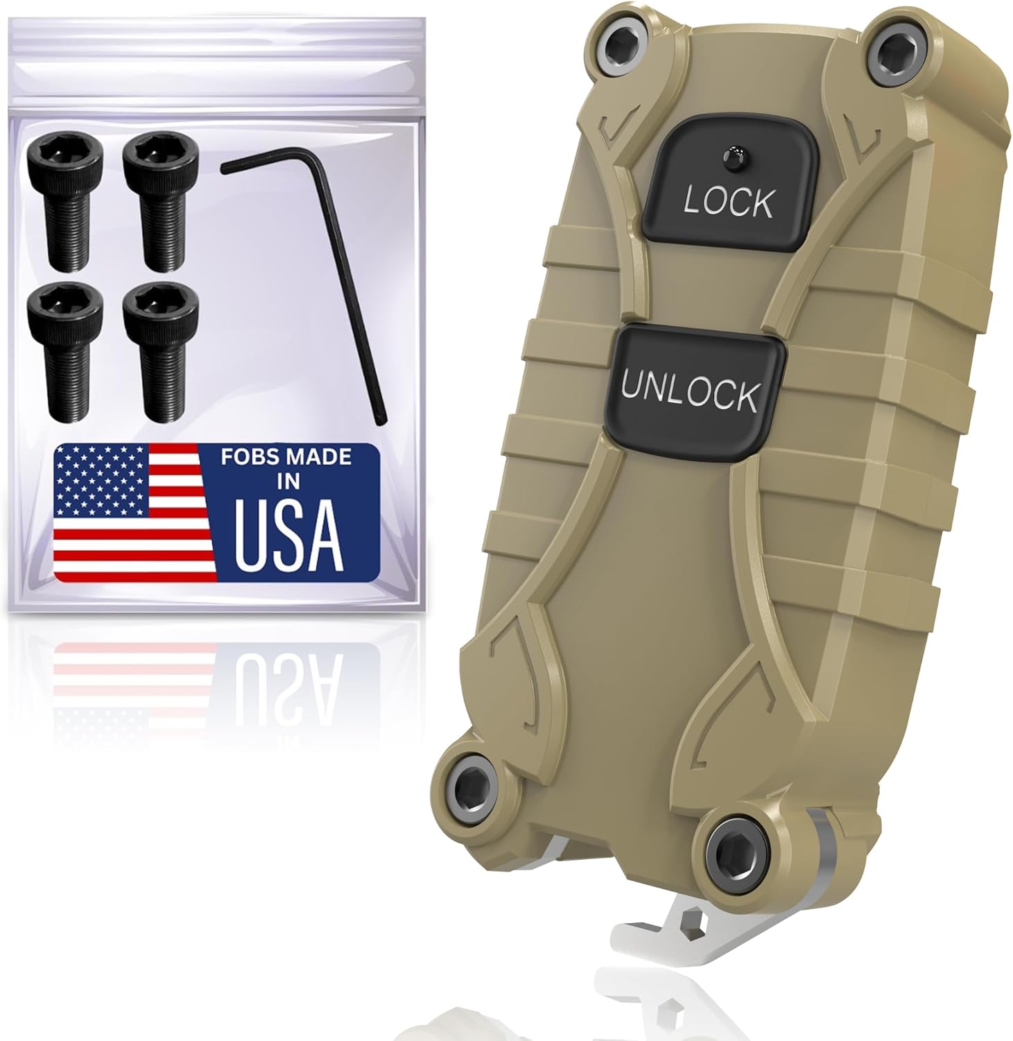 Toyota Key Fob Case Replacement for 4Runner 1992-2009, Tundra 2004-2006, Highlander 2004-2007, Rav4 2004-2005, FJ Cruiser 2007-2008 - (Quicksand, 2 Button)