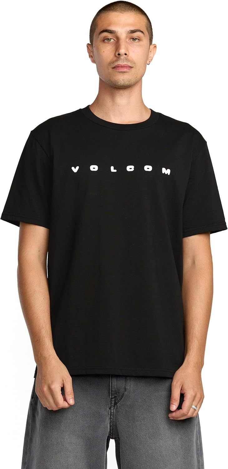 Volcom Men's Crisp Euro Short Sleeve Tee, Black, Small