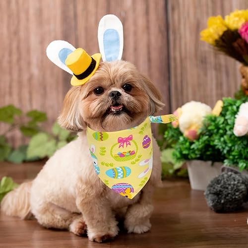 Miniatura 6 de 2 pañuelos de Pascua para perro, bufanda colorida de Pascua para perro, cómoda y bonita, conejo, elementos de conejo, bandana para mascotas,
