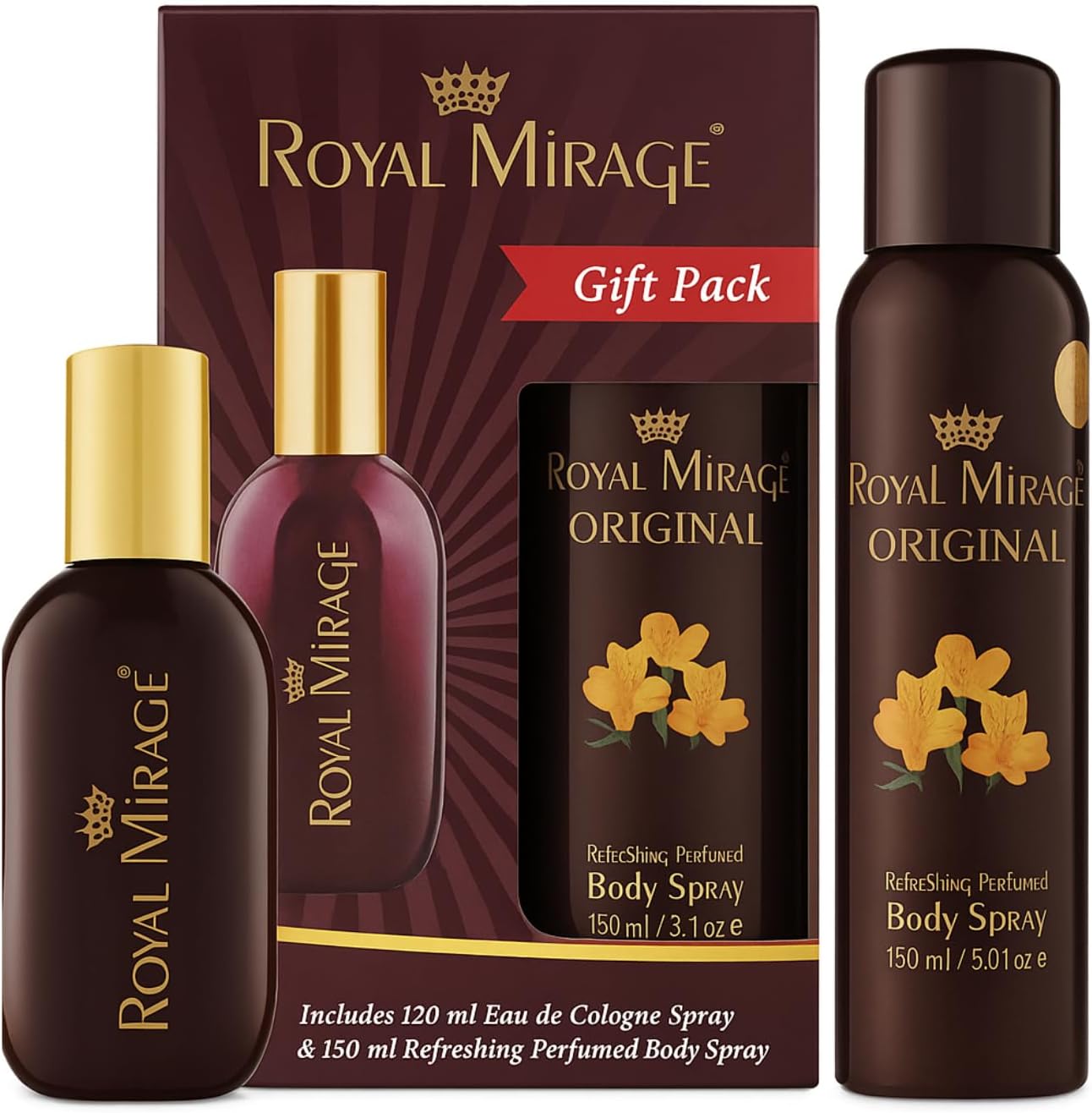 120ml EDC Spray Original +150ml Body Spray FREE