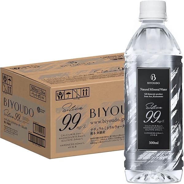 BIYOUDO Silica99 シリカ水 ナチュラルミネラルウォーター シリカ99mg/L含有 500ml×24本 軟水 国産天然水