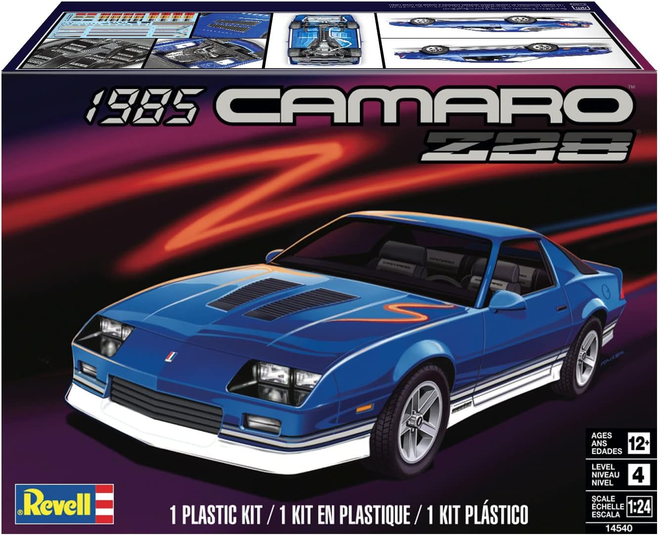 Revell 14540 1985 Chevy Camaro Z28 1:24 Scale 48-Piece Skill Level 4 Model Car Building Kit - Image 7
