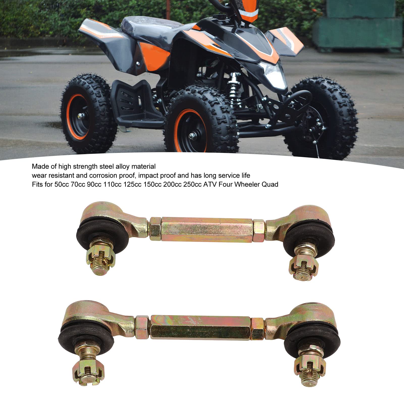 Zestaw przegubów kulowych drążka kierowniczego ze stopu stali Stabilizator przedniego zawieszenia do quada ATV o pojemności 50 cm3, 70 cm3 i 90 cm3