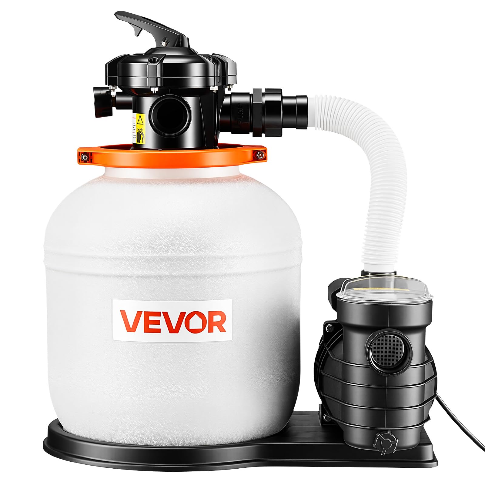 VEVOR FlashPure Sand Filter Pump, 14 in for Above Ground Pool, 0.75 HP 3500 GPH, Swimming Pool Filter System with Timer, 6X Faster Filtration, Media Installed, Leak-Resistant, Ready to Use Out of Box — view 12
