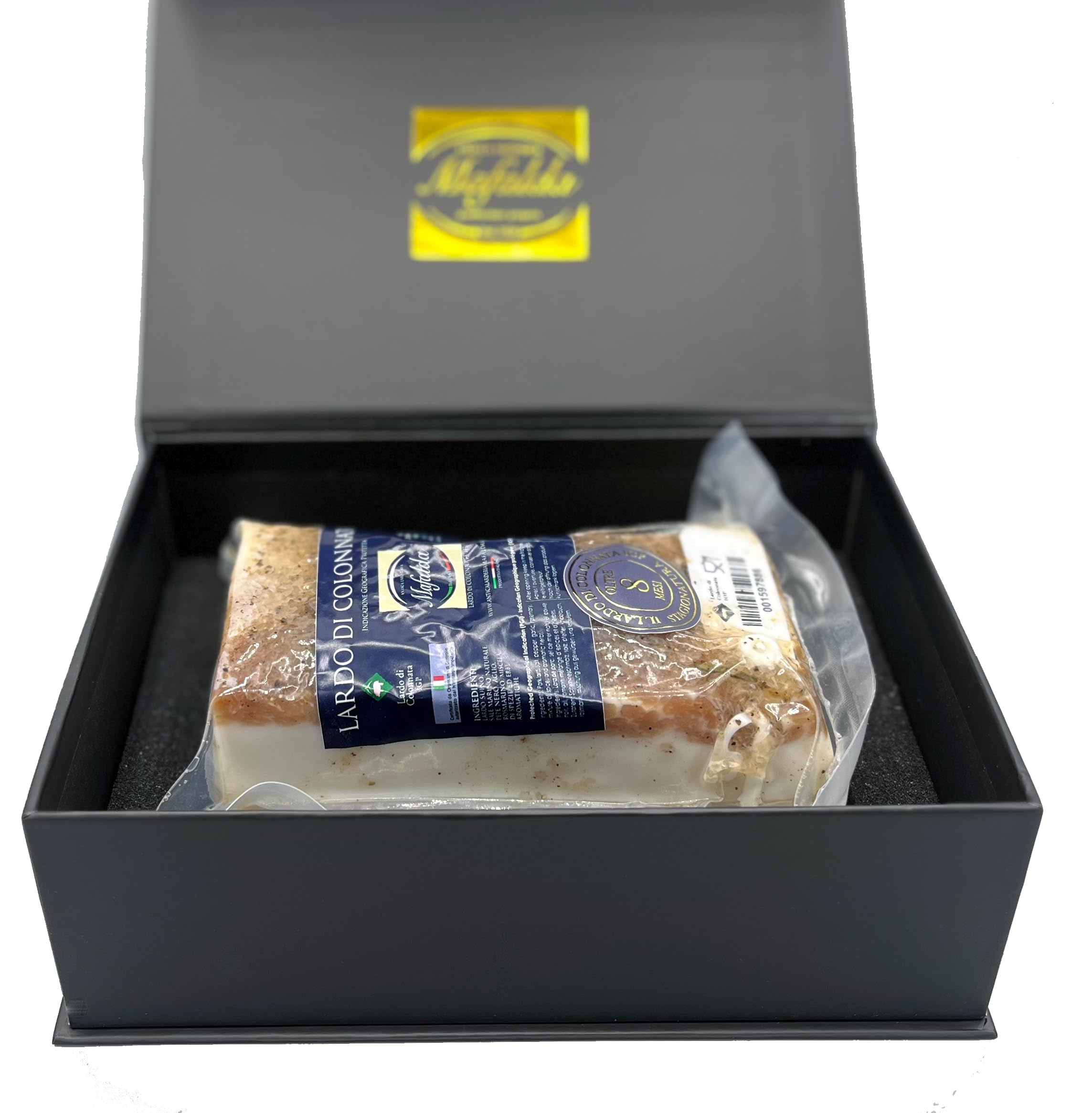 Mafalda Lardo di Colonnata IGP. Réserve spéciale. Affiné 8+ mois. 300 g