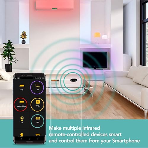 Miniatura 2 de Lloyd's WiFi Smart IR Blaster Box Control remoto universal con cable, compatible con Alexa, para televisores, STB, DVD, aire acondicionado, etc.