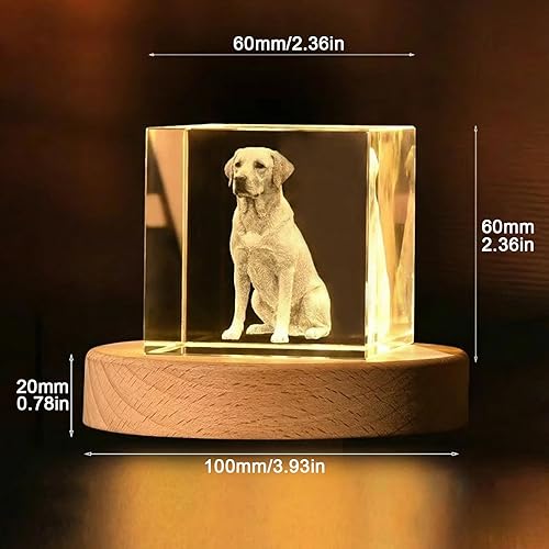 Miniatura 8 de Regalo personalizado con foto de cristal, imagen grabada en el interior de cristal de corazón con base LED, regalo único de aniversario, cumpleaños,