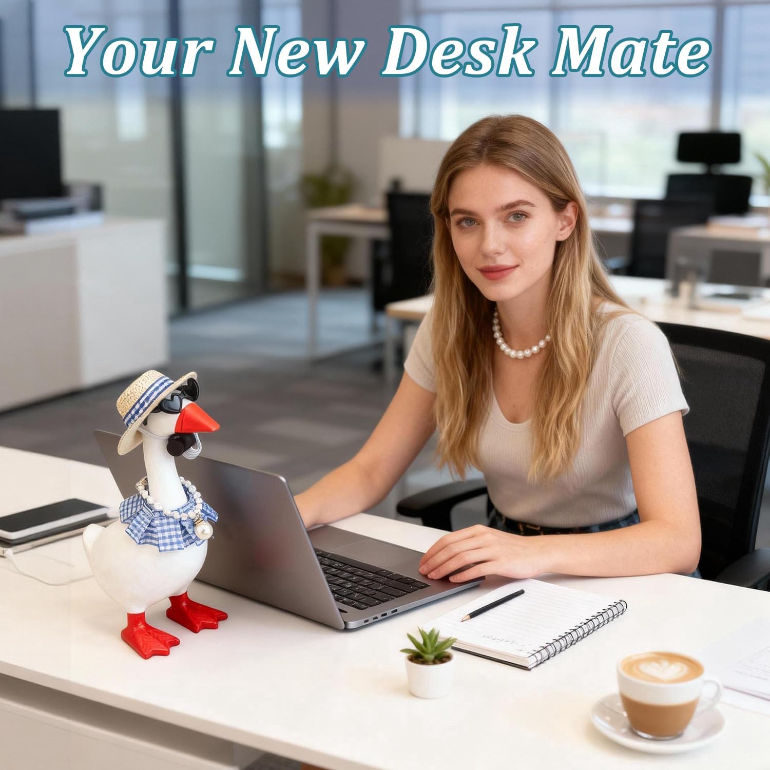 6 Sets Mini Desk Goose Outfits 7 inches, with Hats, Sunglasses, Necklace, Mini Skirt, Swimming Ring, Cute Desk Goose Clothes Costume for Magnetic Goose Statue