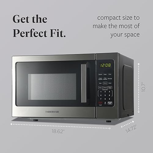 Miniatura 4 de Farberware Horno microondas de encimera de 0.9 pies cúbicos  900 vatios de potencia, ajustes de cocción automática, descongelación, fácil limpieza y