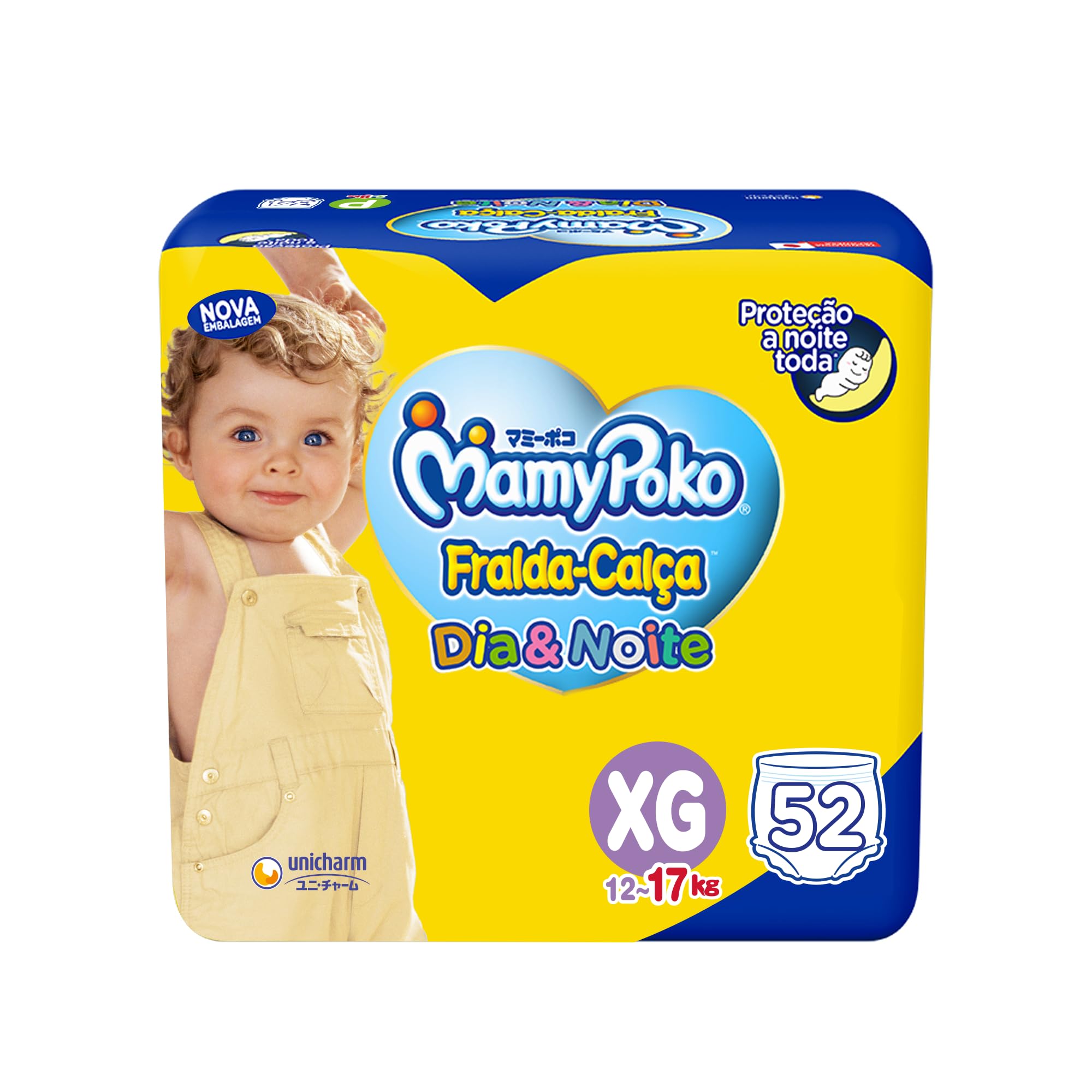 MamyPoko Fralda-Calça Dia&Noite Xg 52 Unidades