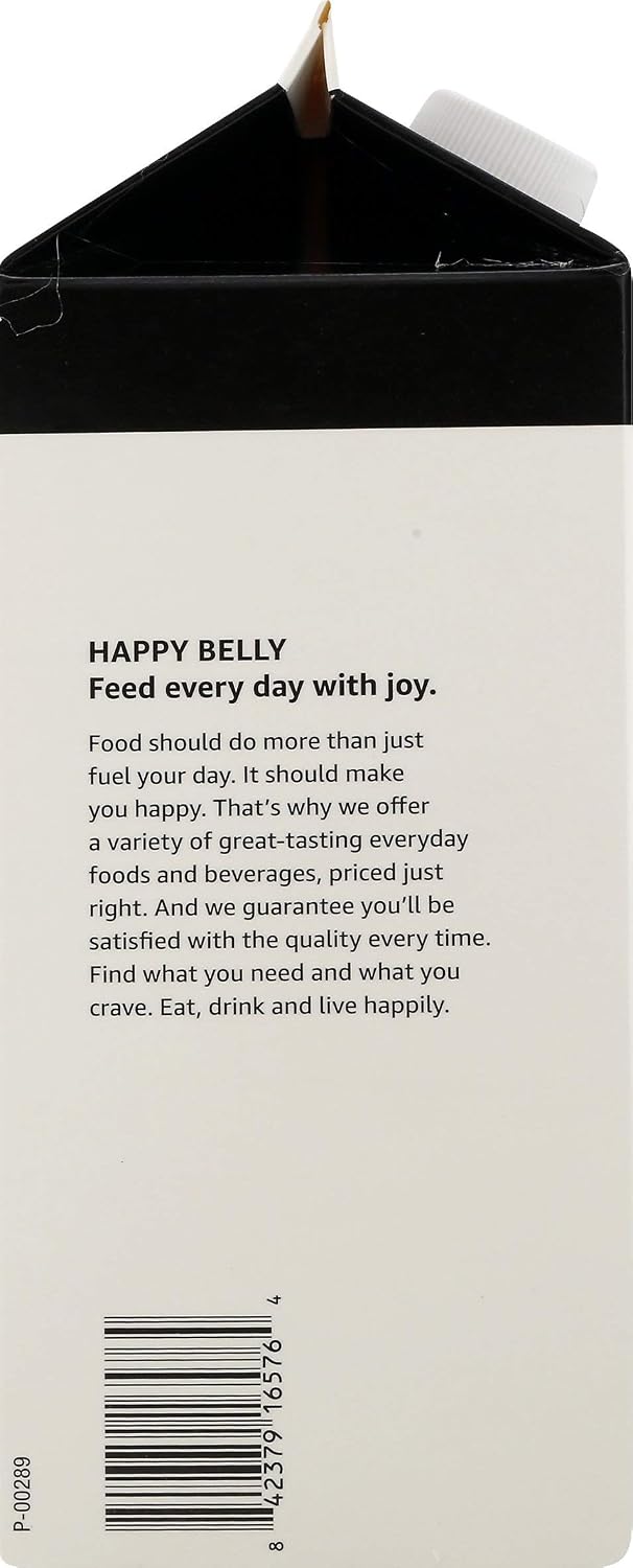 Amazon Brand - Happy Belly Half & Half, Ultra-Pasteurized, Kosher, Half Gallon, 64 fl oz