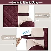 Vista 6 de Fundas reversibles para sofá de dos plazas, funda para sofá, protector de muebles (sofá de dos plazas pequeño, burdeos/camel)