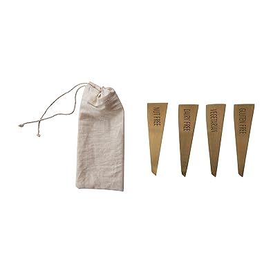 Creative Co-Op Brass Stainless Steel (Set of 4) Food Markers