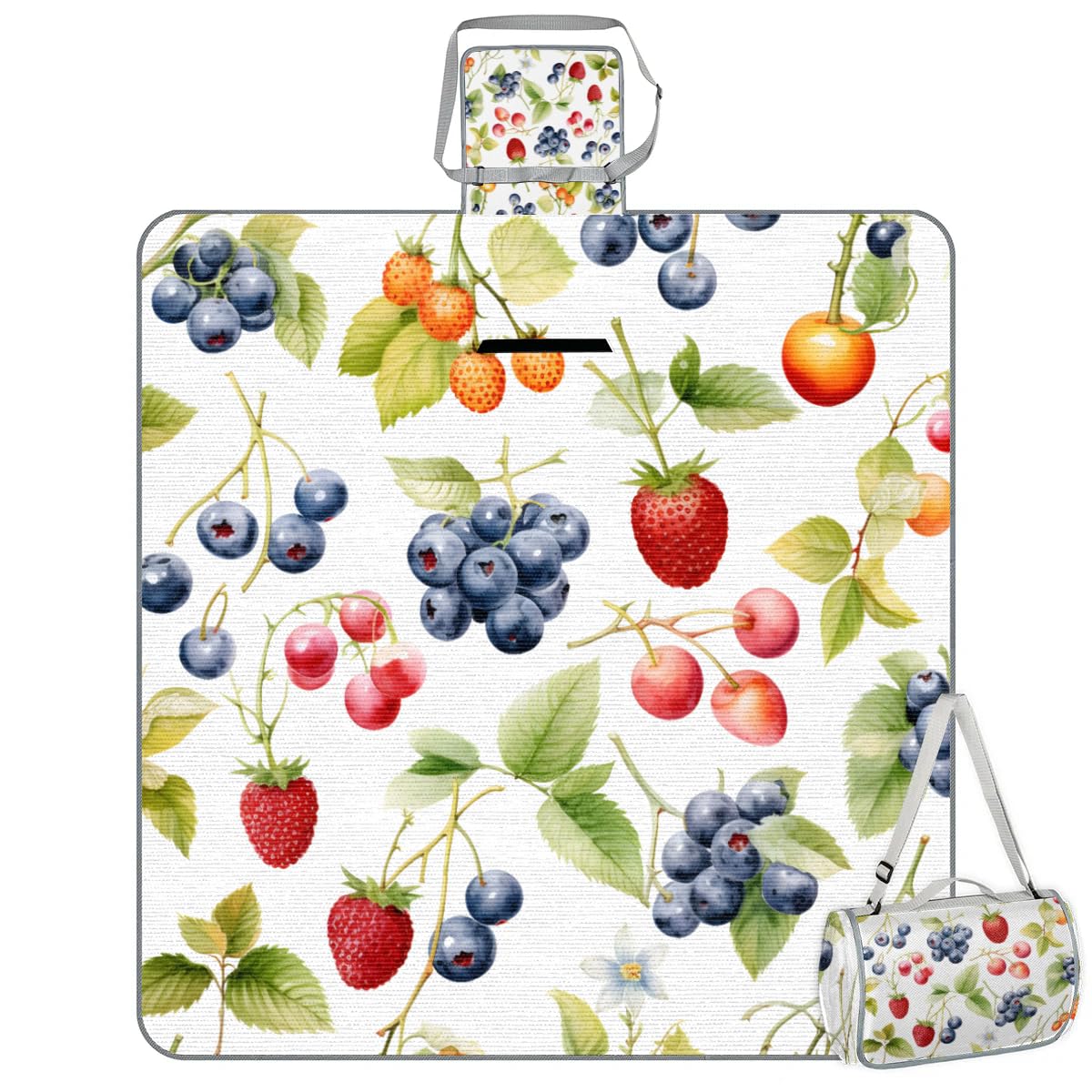 Manta de picnic de 150 x 145 cm, manta de playa plegable para exteriores, manta impermeable para playa, playa, camping, senderismo, picnic