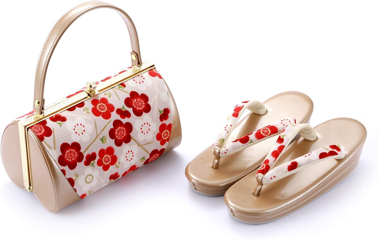 Amazon | [さらさ] 振袖用 ちりめん生地使用 草履バッグセット Ｓ・Ｍ ...
