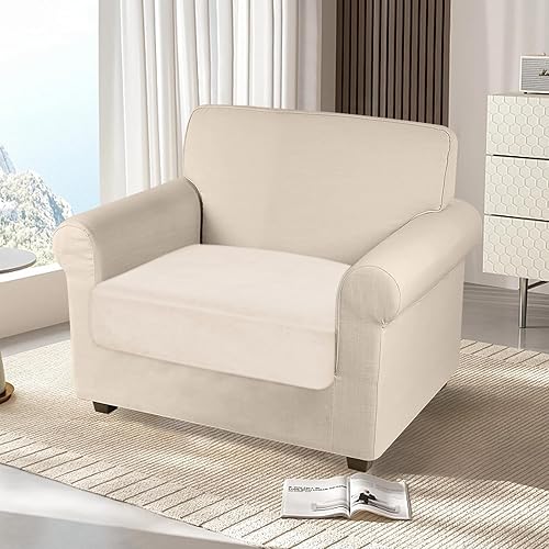 Miniatura 2 de Fundas de cojín para sofá, 1 pieza, de terciopelo, elásticas, para asiento o respaldo, fundas individuales suaves para sofá seccional (1 pieza para