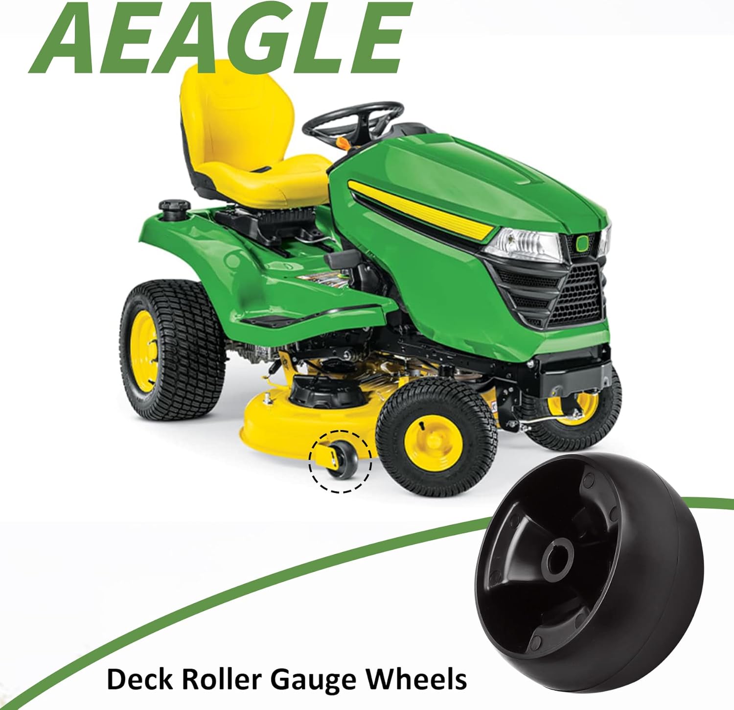 Mower Deck Roller Gauge Wheels for Cub Cadet MTD Troy Bilt Craftsman HU Z Force Zero Turn Tractor LT1042 LT1050 LTX1040 LTX1045 LT1050 LTX1050 RZT50 42" 46" 48" 50" 54" Deck, 734-04155 Toro 112-0677