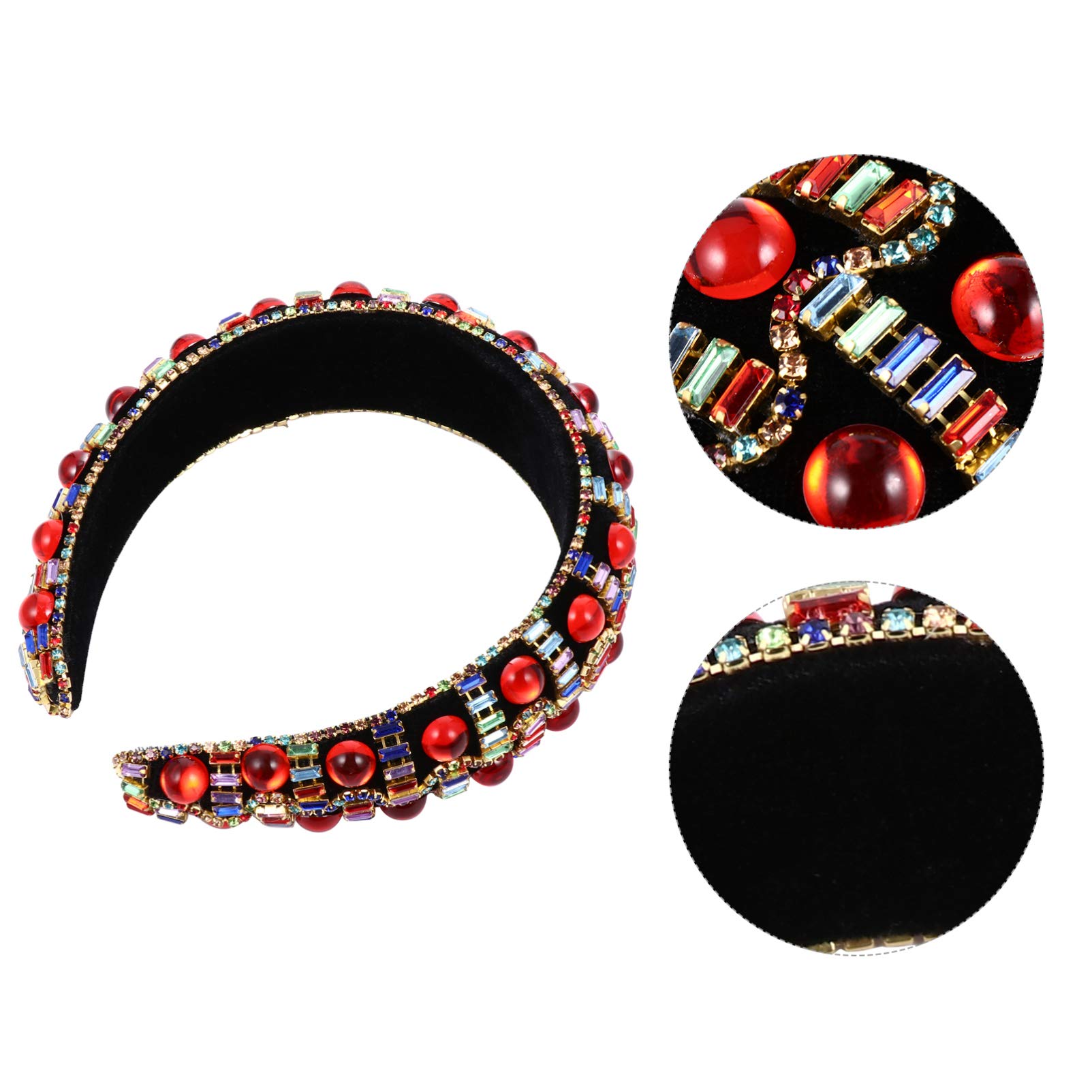 VICASKY Cerchietto per Capelli Strass Copricapo Retrò Ornamenti Accessori per Costumi da Festa Decorazioni per Capelli
