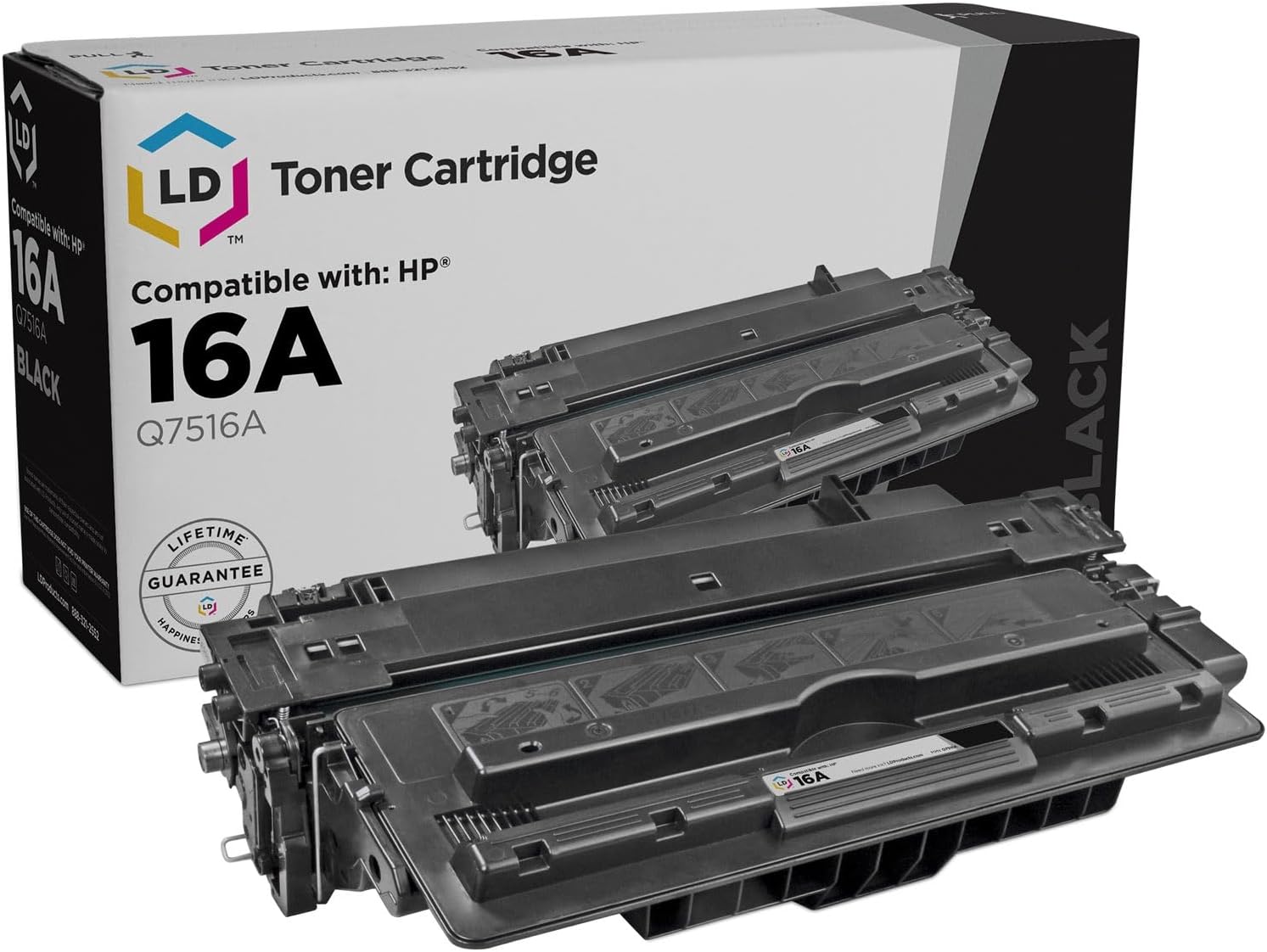 LD Remanufactured Toner Cartridge Replacement for HP 16A Q7516A (Black)