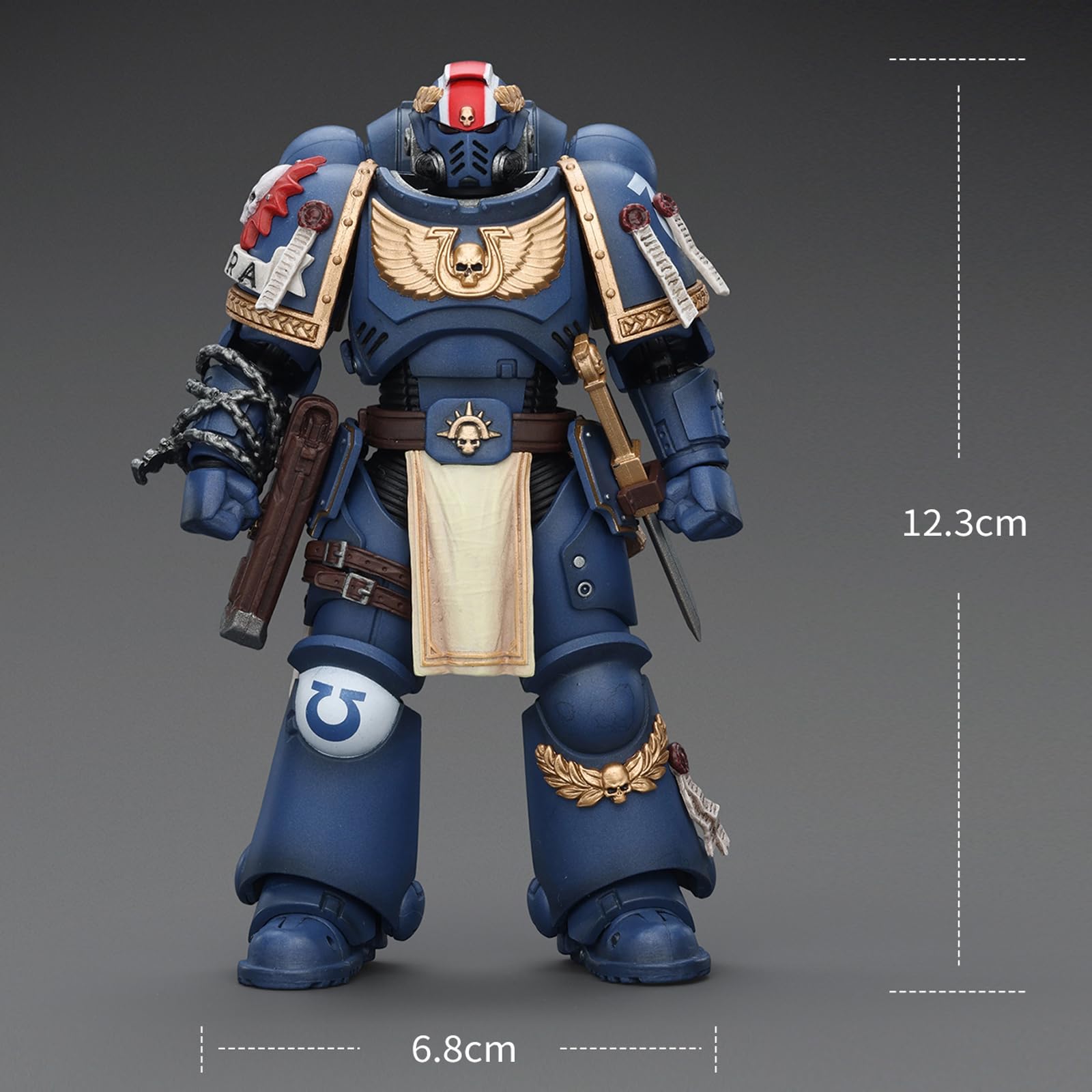 JOYTOY Warhammer 40K 1:18 - Figuras de acción, Ultramarines Titus con Laurels of Victory, figuras de acción coleccionables de 12 cm de altura