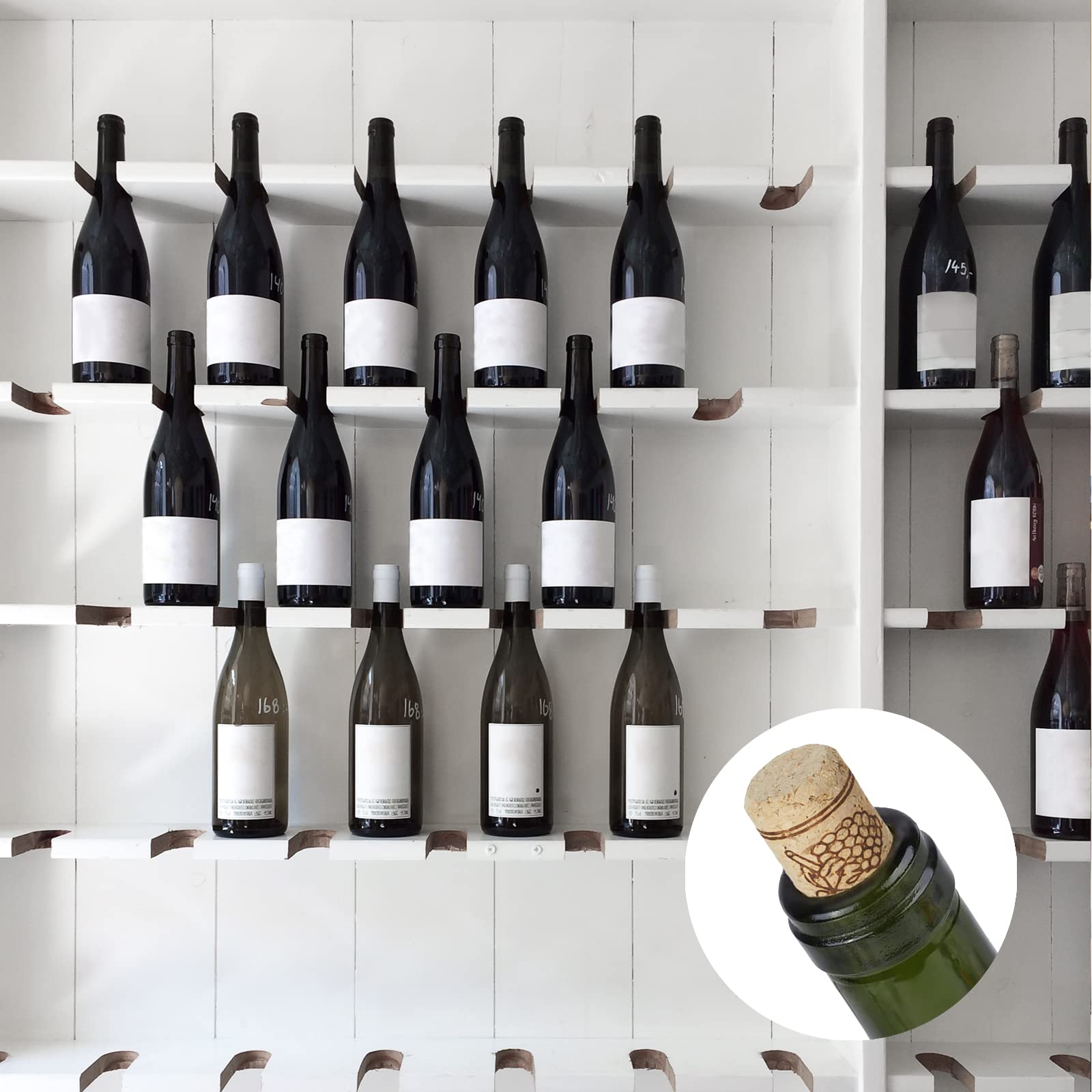 Corchos de Vino (60 Unidades). Corchos de Vino, Botellas y champán para Botellas de Vino, Cerveza y Vidrio. Manualidades. 3,9 × 2,1 cm.