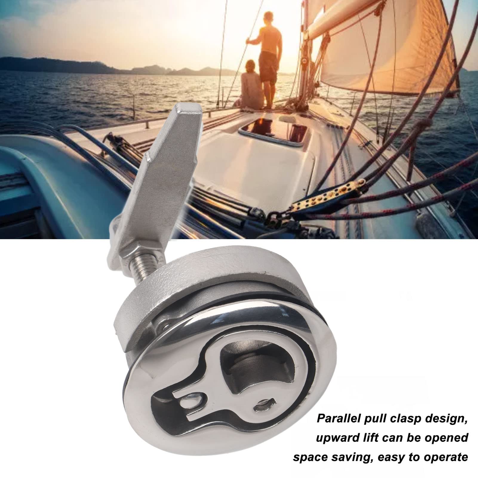 Pestillo de leva para barco de acero inoxidable, pestillo de cierre de cubierta marina, diseño de cierre de tracción paralelo con apertura de elevación hacia arriba, hebilla de
