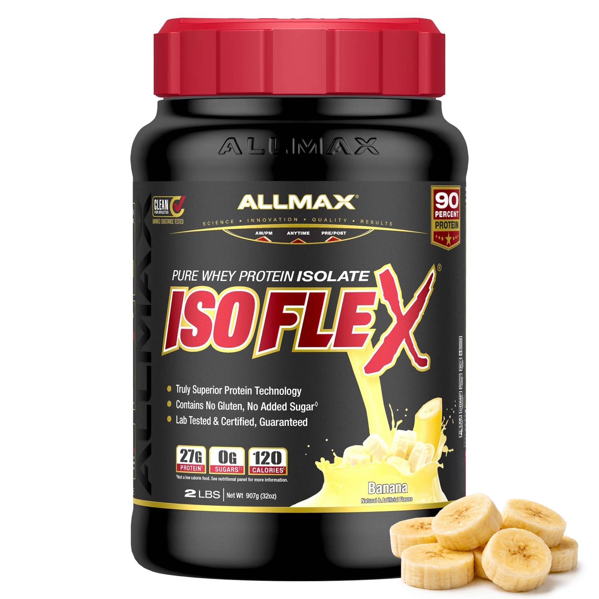 ALLMAX ISOFLEX Whey Protein Isolate Banana 2 lb product thumbnail 3