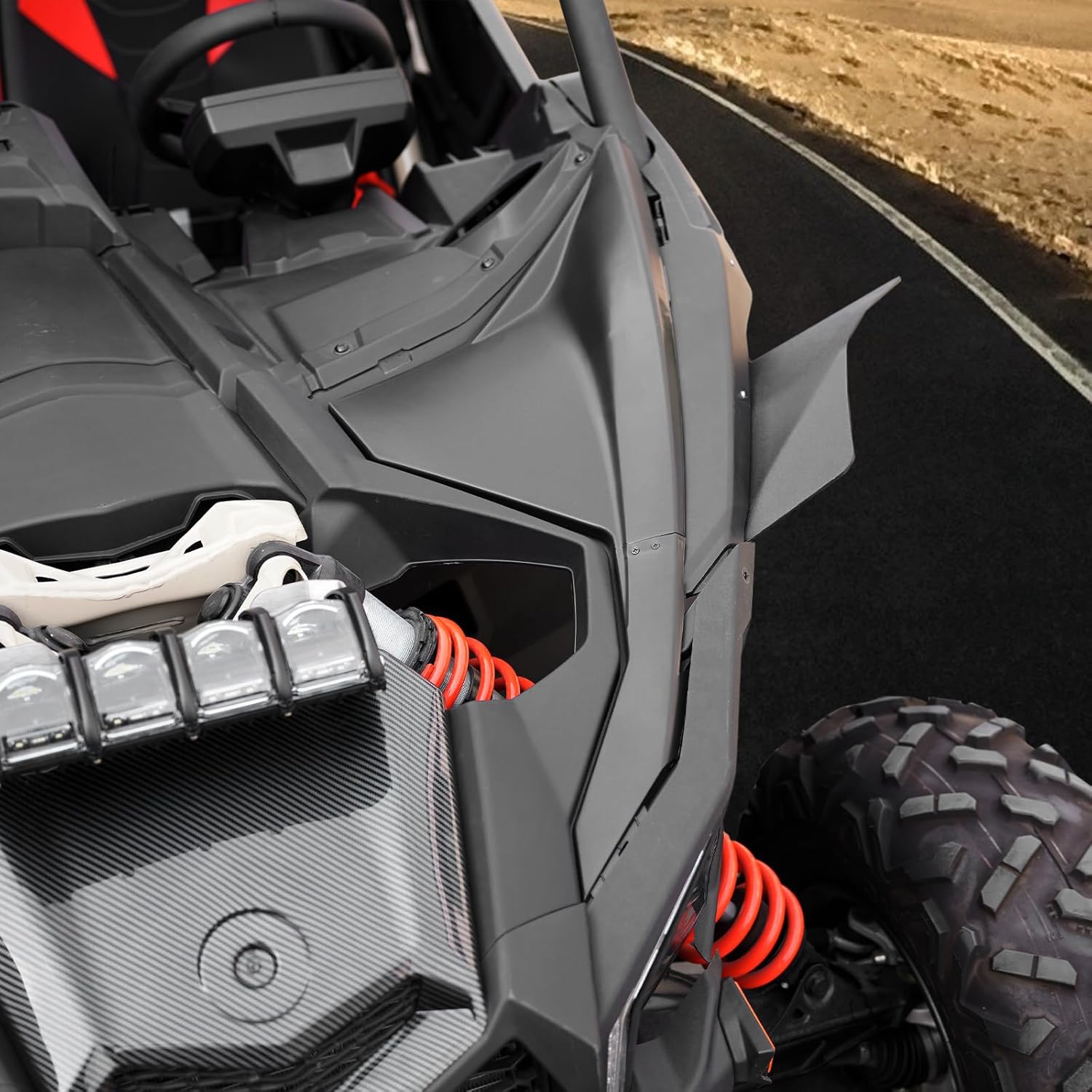 A & UTV PRO Front Fenders Kit & Turbo Hood Scoop for Can Am Maverick X3