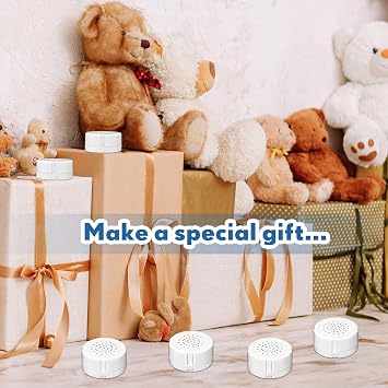12 Pcs Voice Recorder for Stuffed Animal, Sound Recorder Music Recordable Sound Module Recording Device Record Custom Message for Plush Toy Doll Stuffed Bear Pillow, Battery Included (20 Second)