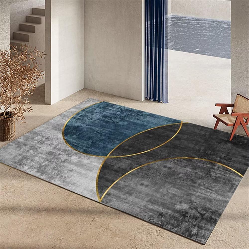 Tapis salon lavable en machine fini les taches sur votre grand tapis de sol gris 180x280