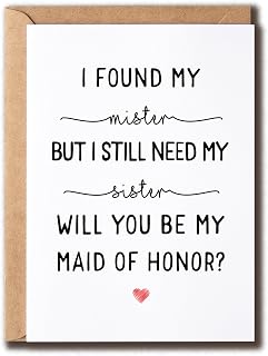 Will You Be My Maid Of Honor Card - Funny Wedding Card - Happy Wedding Day Card - Humorous Greeting Card - Card For Her