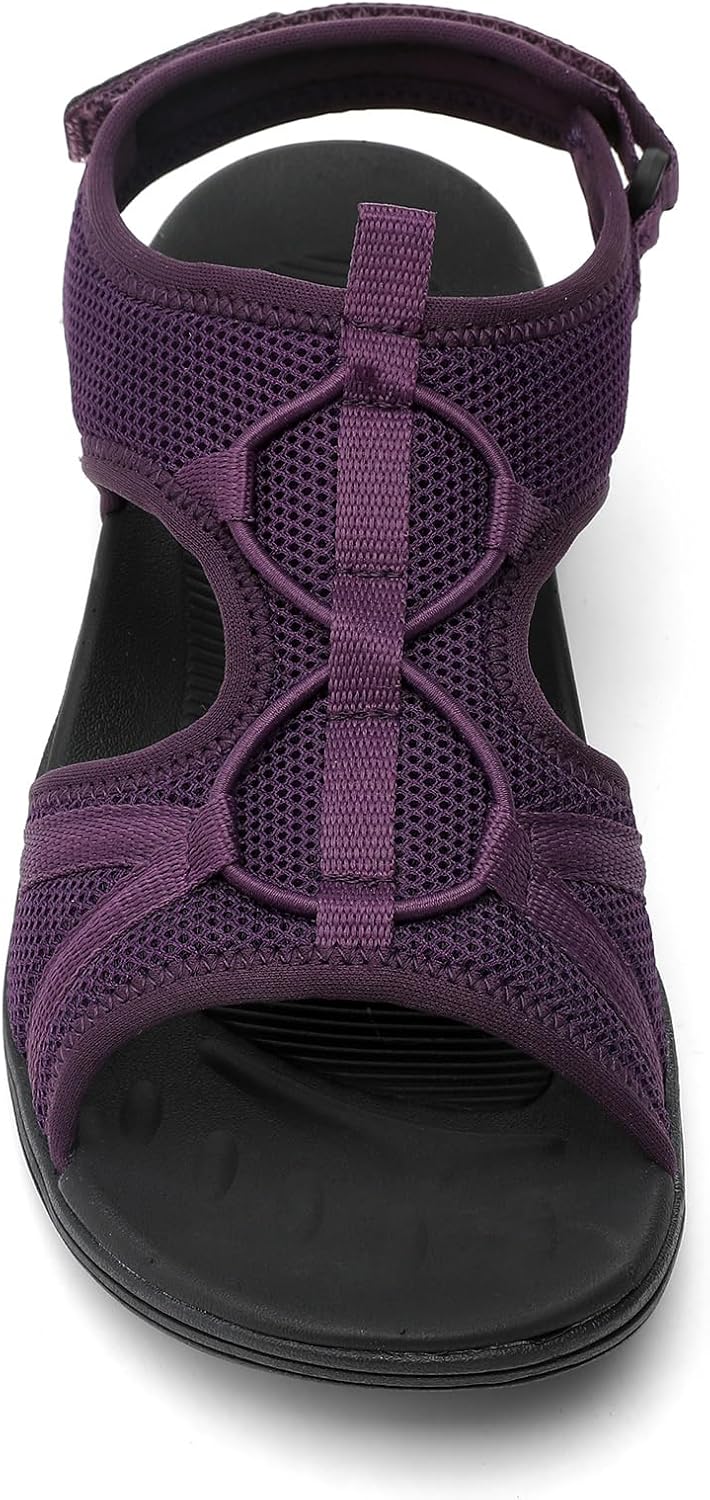 UBFEN Womens Hiking Sandals Comfortable Walking Sandals Summer Sport Breathable Arch Support - Image 5
