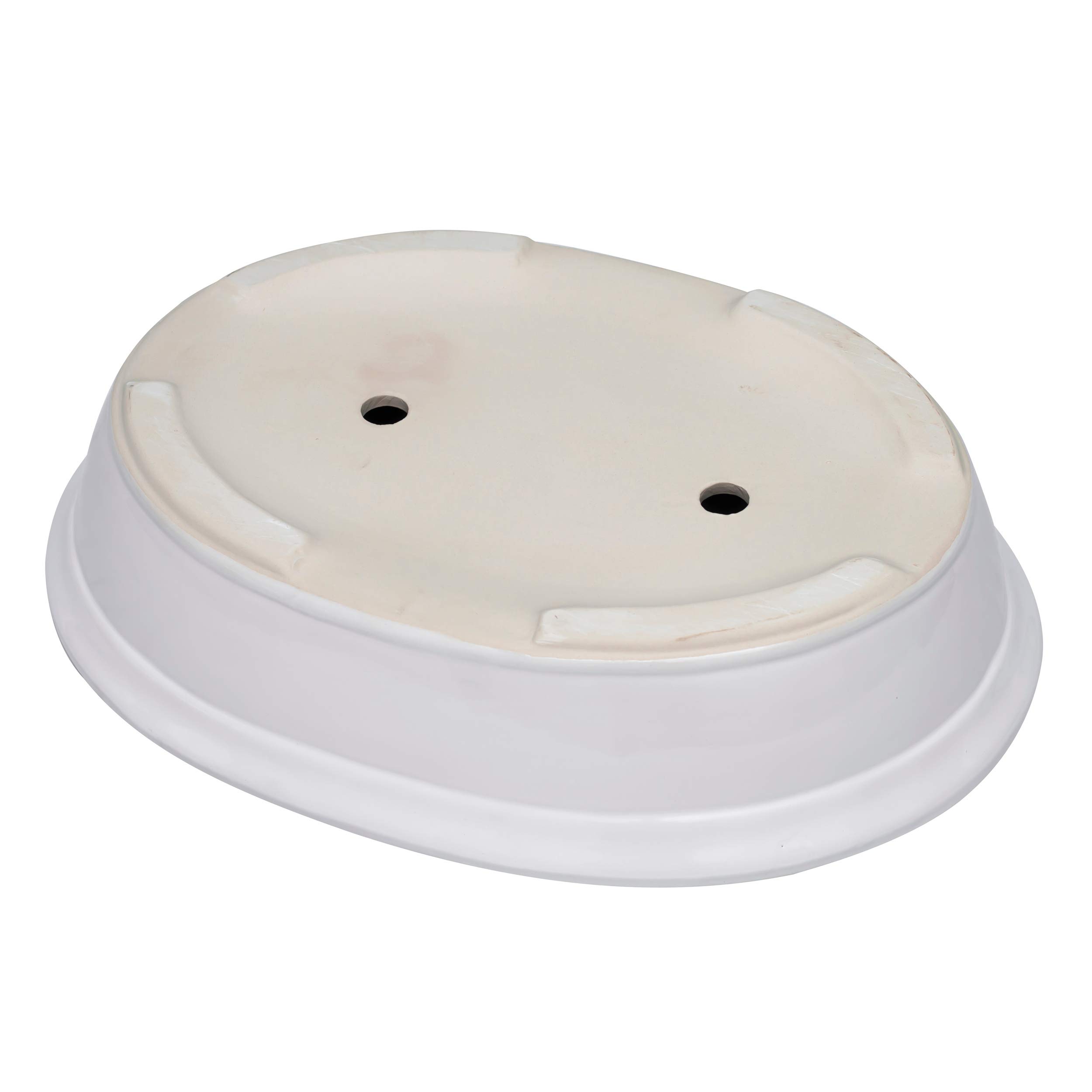 botle Ciotola per bonsai, mini giardino, in ceramica, colore bianco, 6 grandi (50)