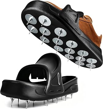 Epoxy Shoes Spike Shoes for Epoxy Flooring Coating, Slip-on Design, 16 Durable Steel Spikes with Heavy-Duty Non-Slip for Safe Walking on Floor Leveling Compounds, Epoxy Topcoats Concrete Resin