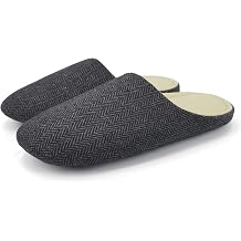 ofoot Childrens Memory Foam Narrow Width Cotton Terry Lined Non Slip House Slippers