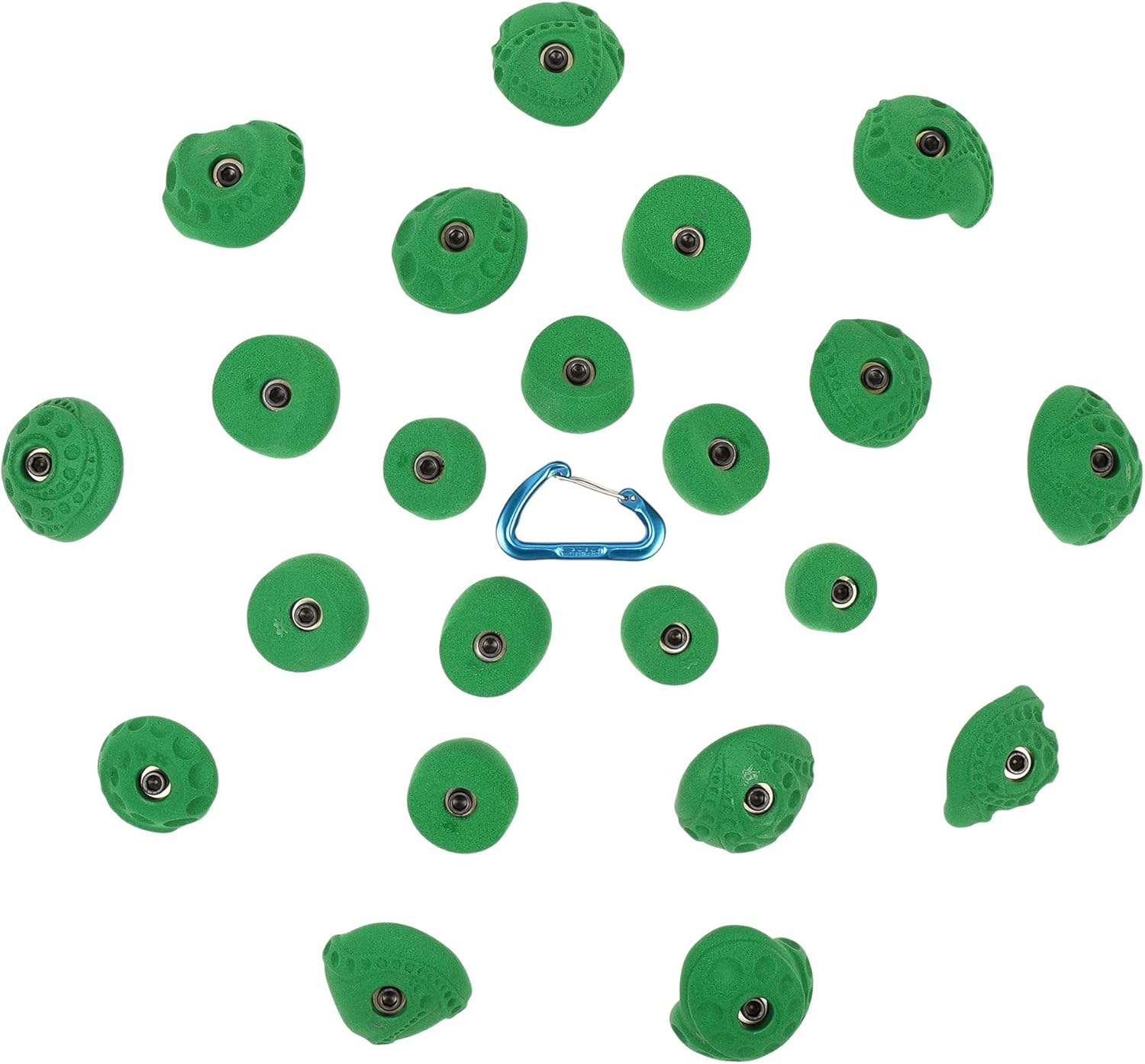 Atomik Climbing Holds Kids 22 Pack Tennis Shoe Friendly Bolt-on in Bright Tone Green