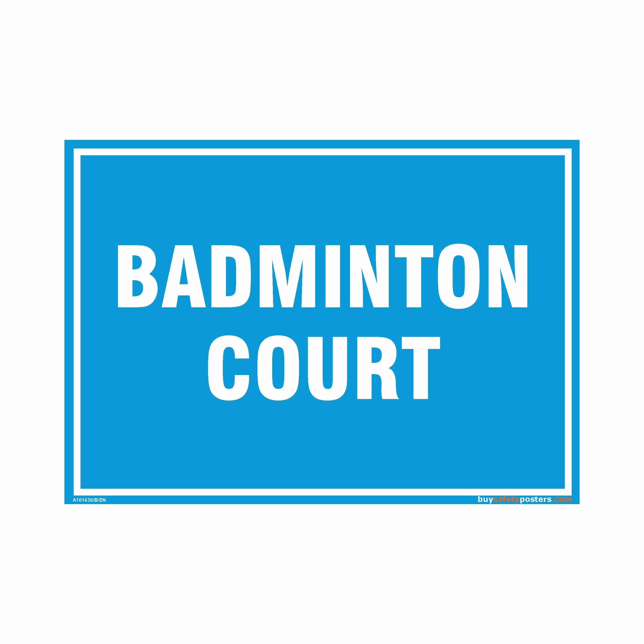 Badminton Court Identification Board In English- Vinyl Sun Board - (LandscapeA4, 12 inch X 8 inch, Multicolor)-image-27