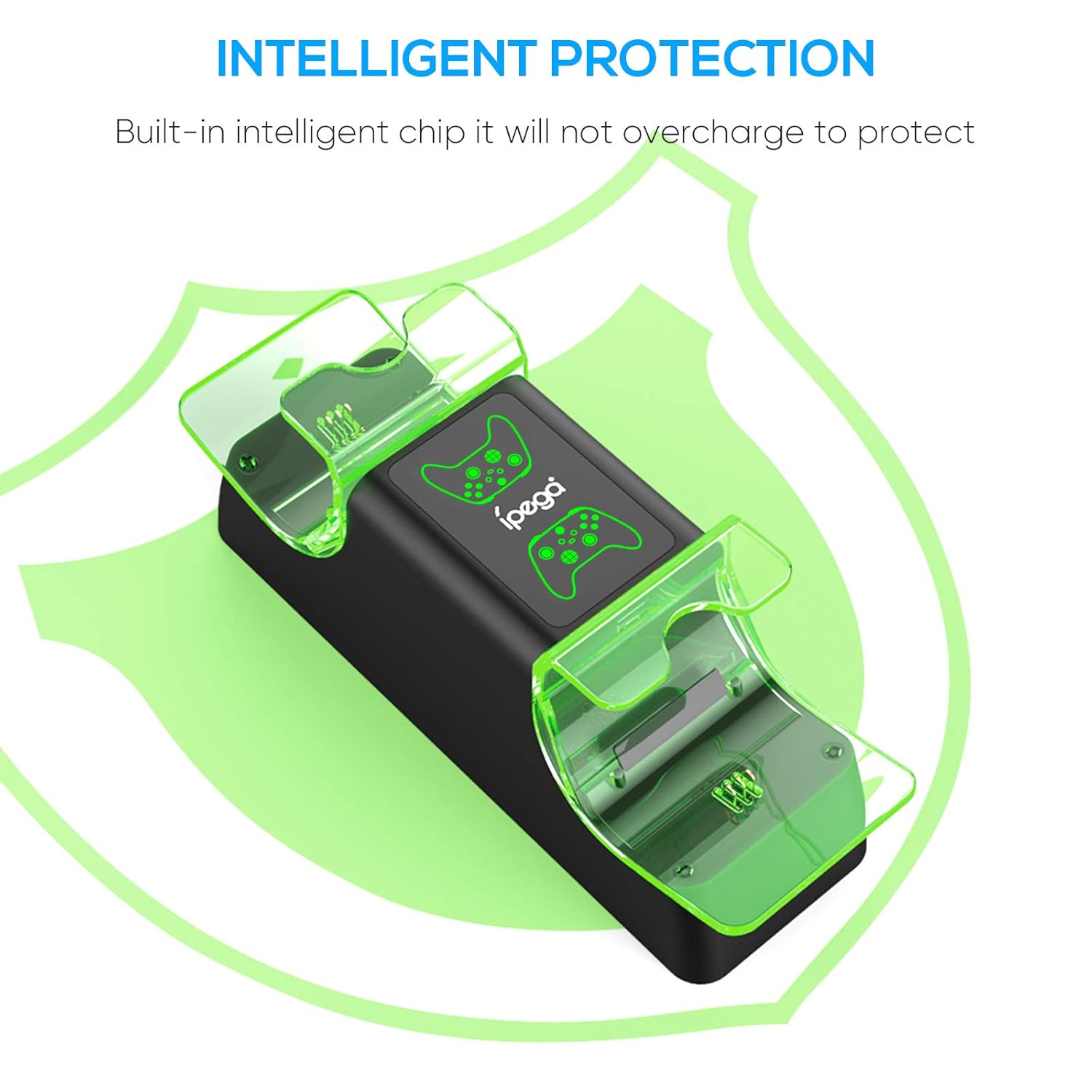 FASTSNAIL Controller Charger Station and Rechargeable Battery Pack 2 x 1400mAh for Xbox Series X|S, Dual Charger Dock with Charging Cable and LED Indicator