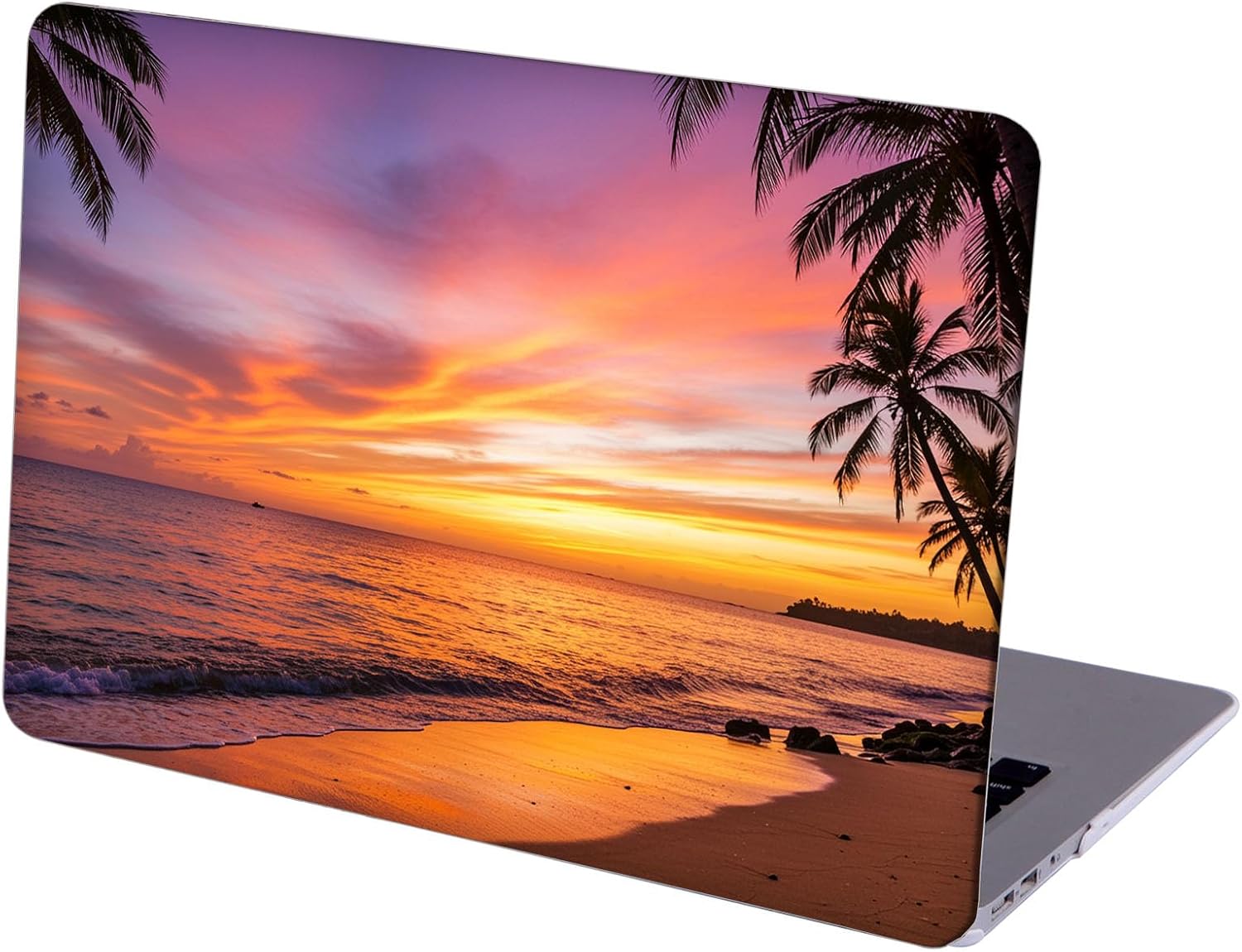 Compatible with MacBook Neo 13-inch, Hard Shell Case with Keyboard Cover and Screen Protector (A3404 A18 Pro chip, 2026 Release) - Beach Sunset MC24060